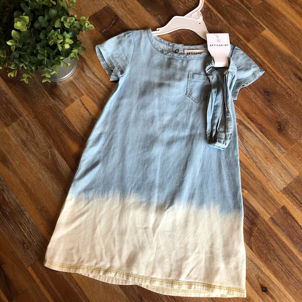 NWT! ArtisanNY Girls Tie-Dye Denim Dress. Size 3T.